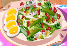 Cocinar ensalada de judías verdes
